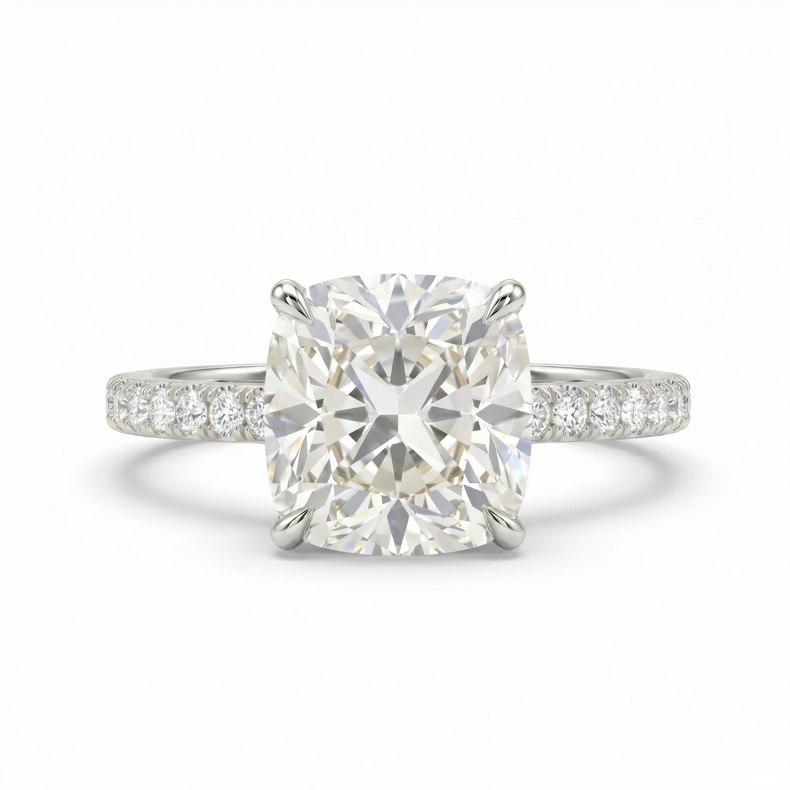 Eternal Cushion Cut Ring in Platinum | M Grace Jewelry