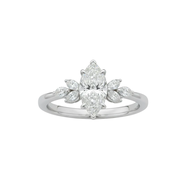 Marquise Blossom in Platinum | M Grace Jewelry