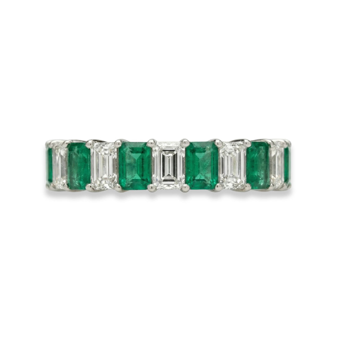 Green Sonata in Platinum | M Grace Jewelry