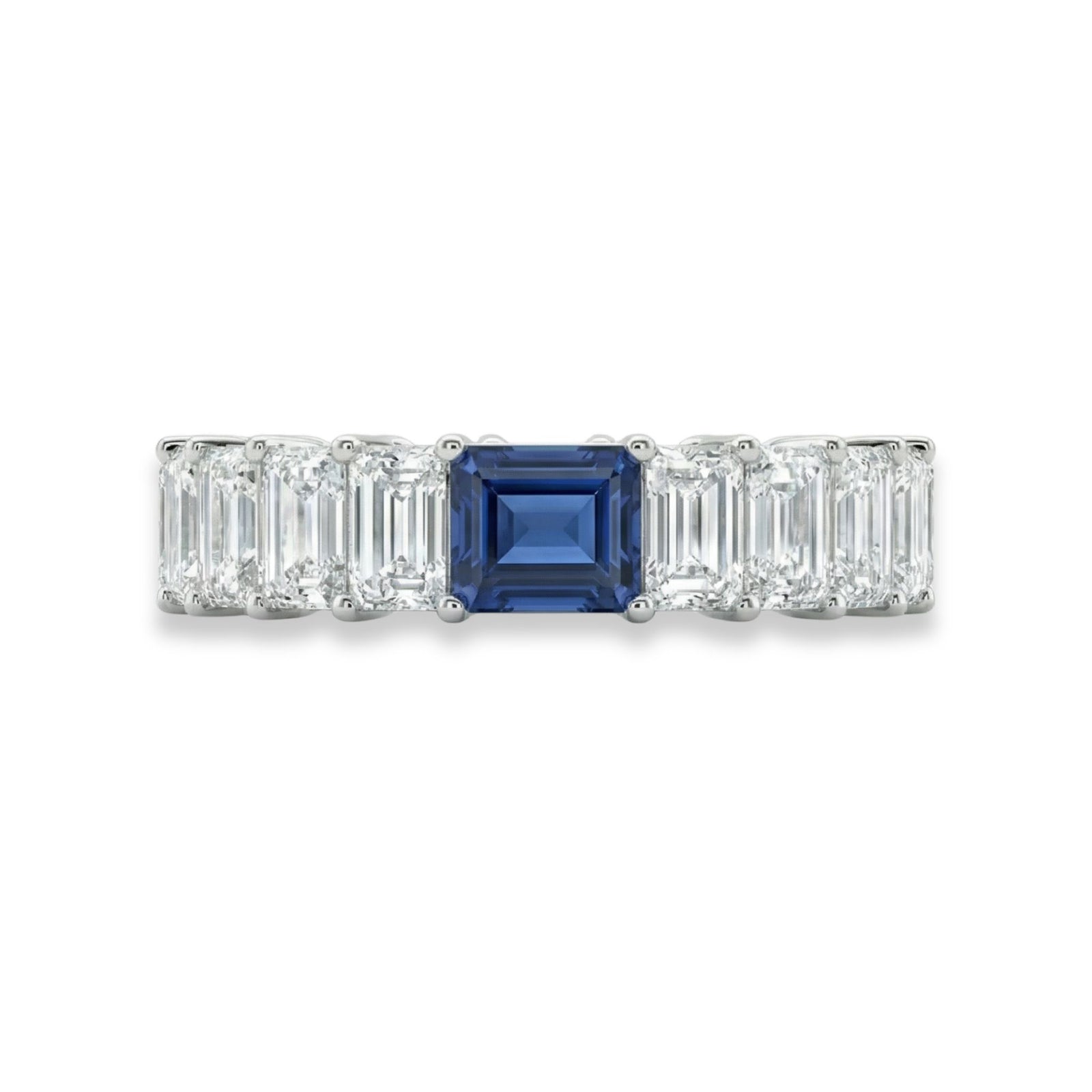 Deep Blue Line in Platinum | M Grace Jewelry