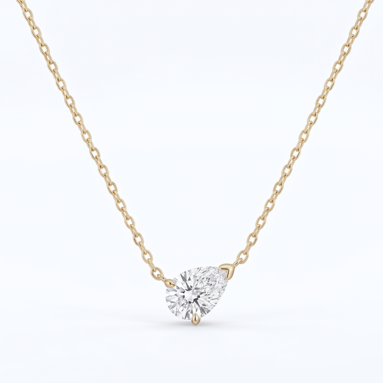 Nova Oval Necklace in 18K Yellow Gold | M Grace Jewelry