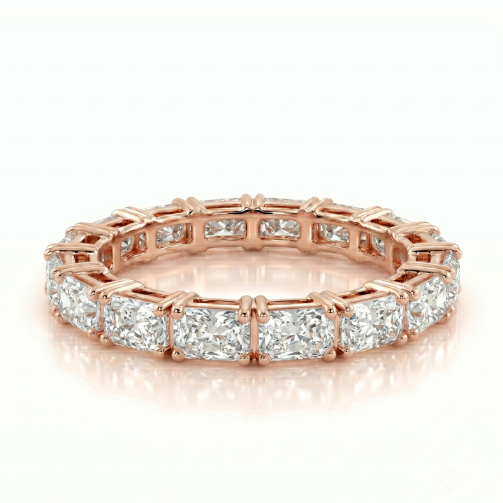 Axis Radiant Eternity in 18K Rose Gold | M Grace Jewelry