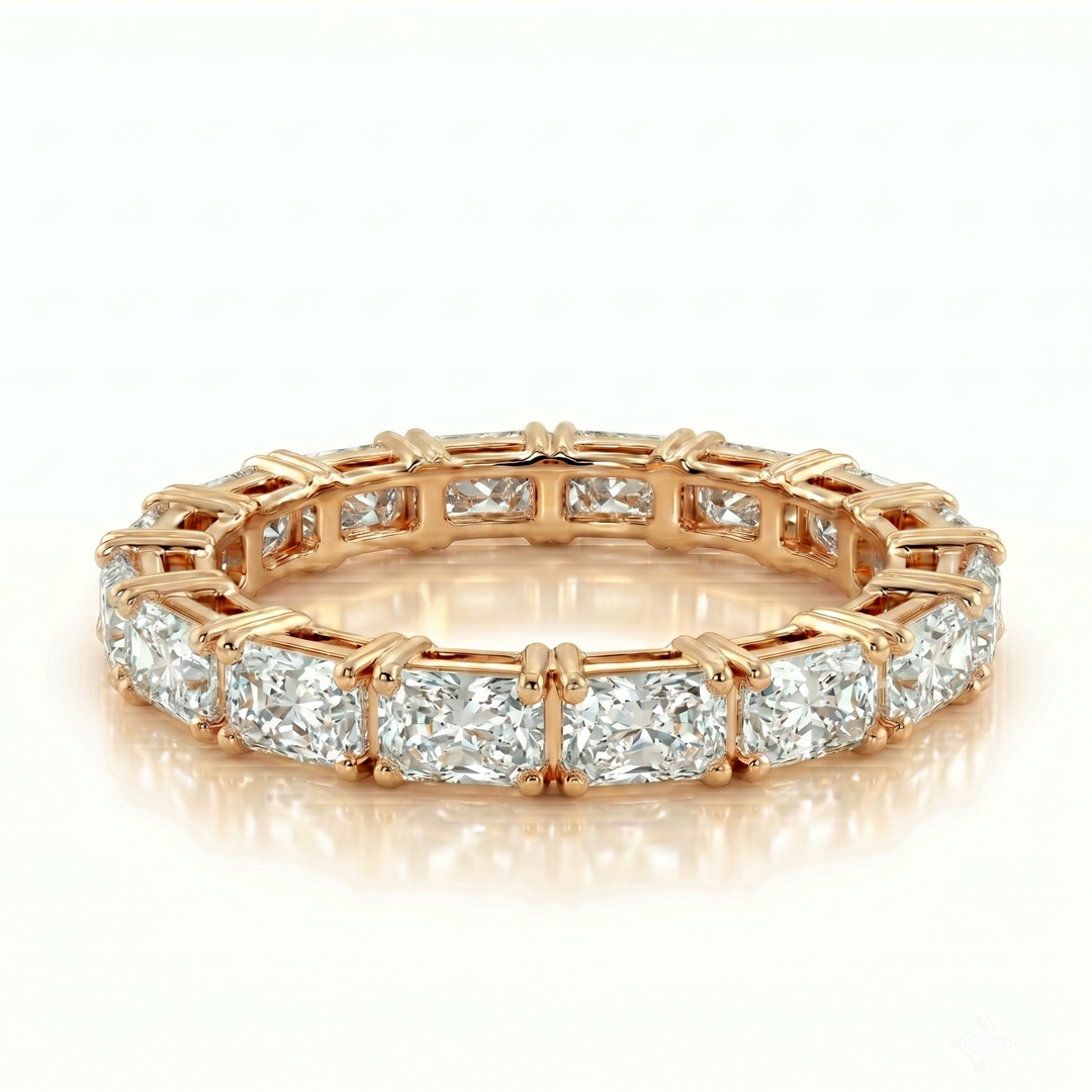 Axis Radiant Eternity in 18K Yellow Gold | M Grace Jewelry