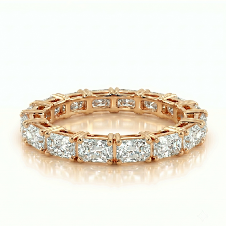 Axis Radiant Eternity in 18K Yellow Gold | M Grace Jewelry