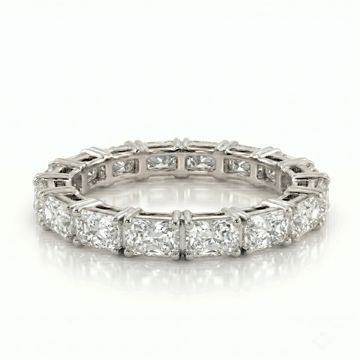 Axis Radiant Eternity in Platinum | M Grace Jewelry