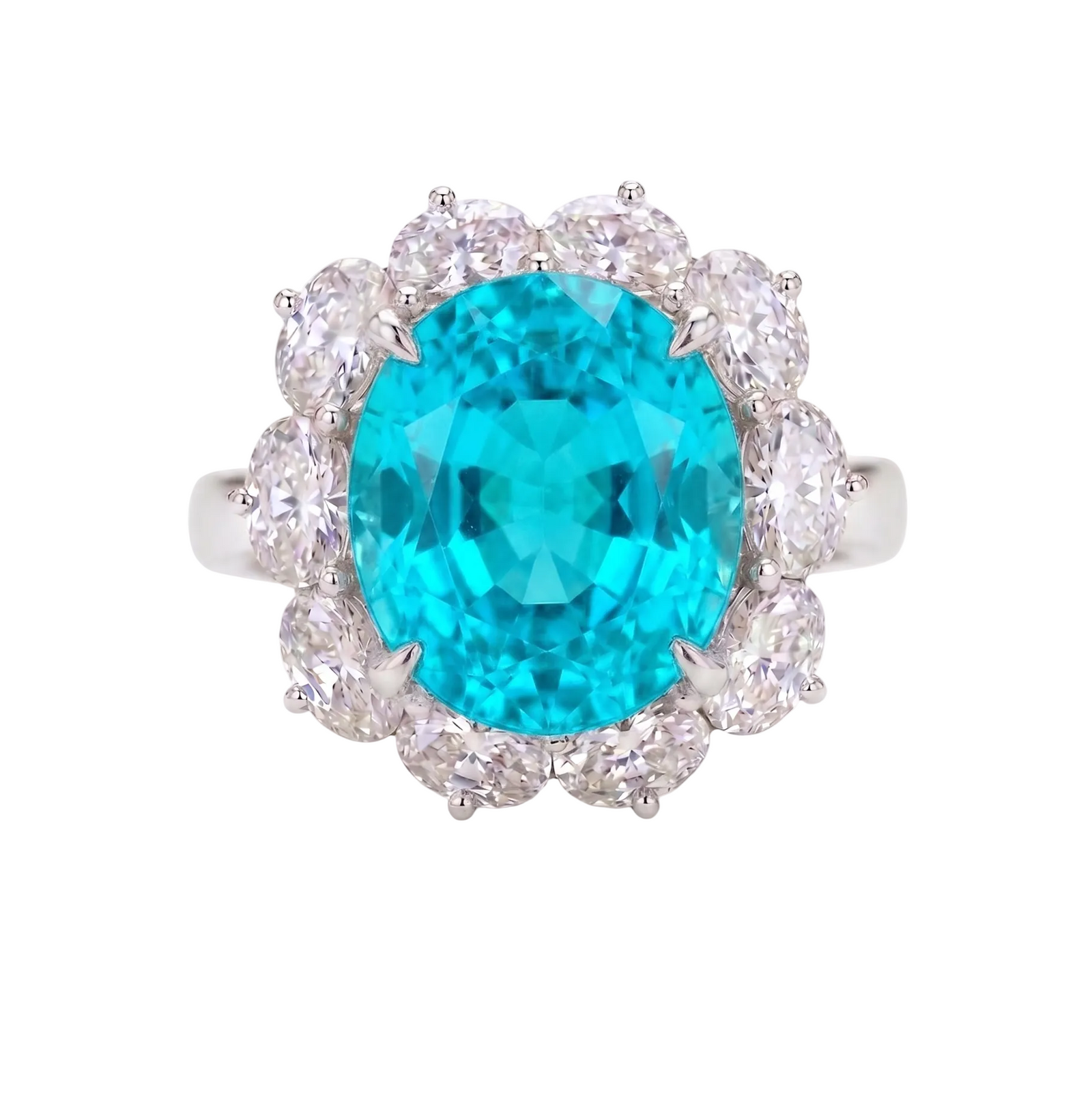 Bloom Royale - Paraiba in Platinum | M Grace Jewelry