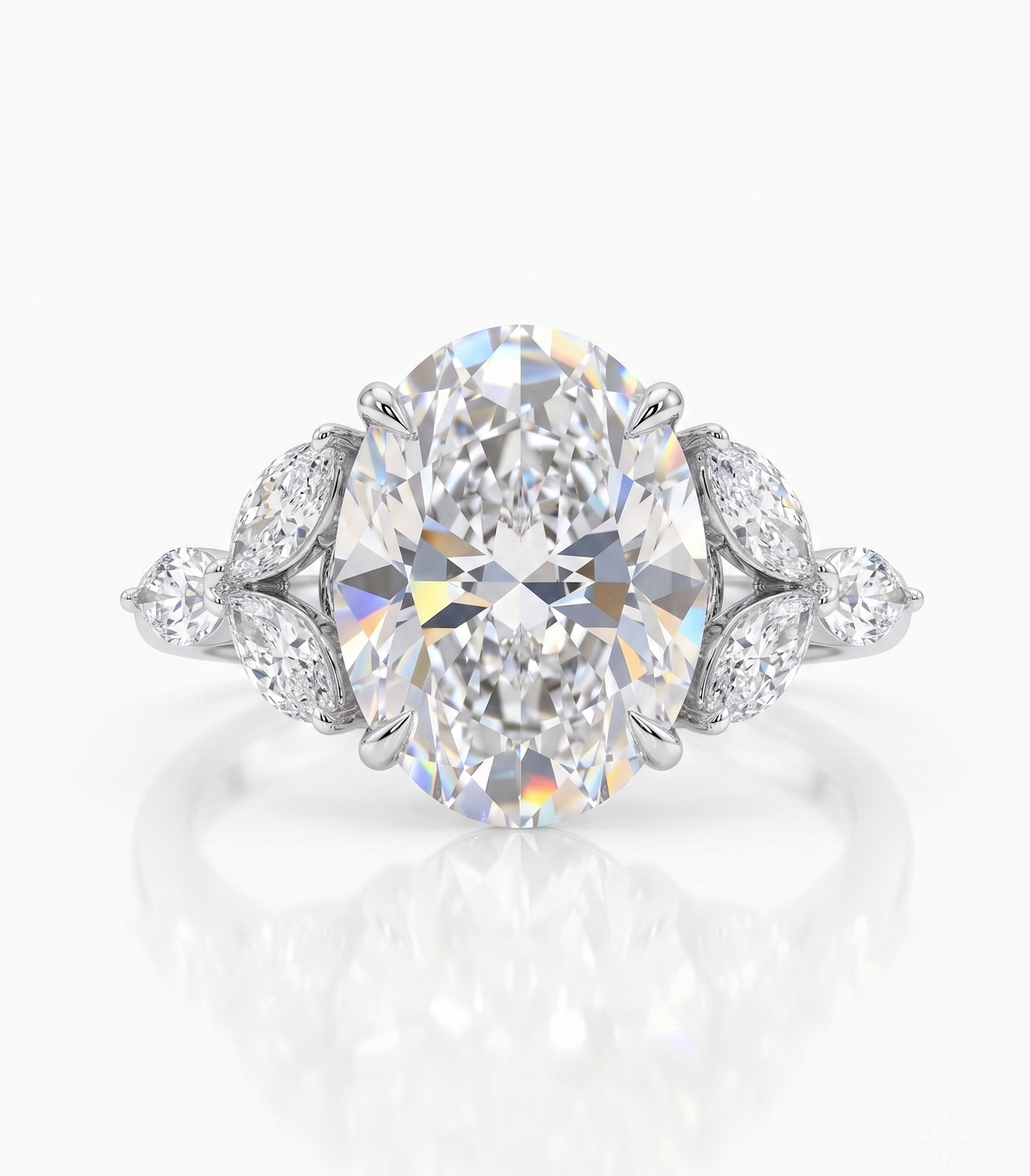 Elysian Bloom Ring in Platinum | M Grace Jewelry