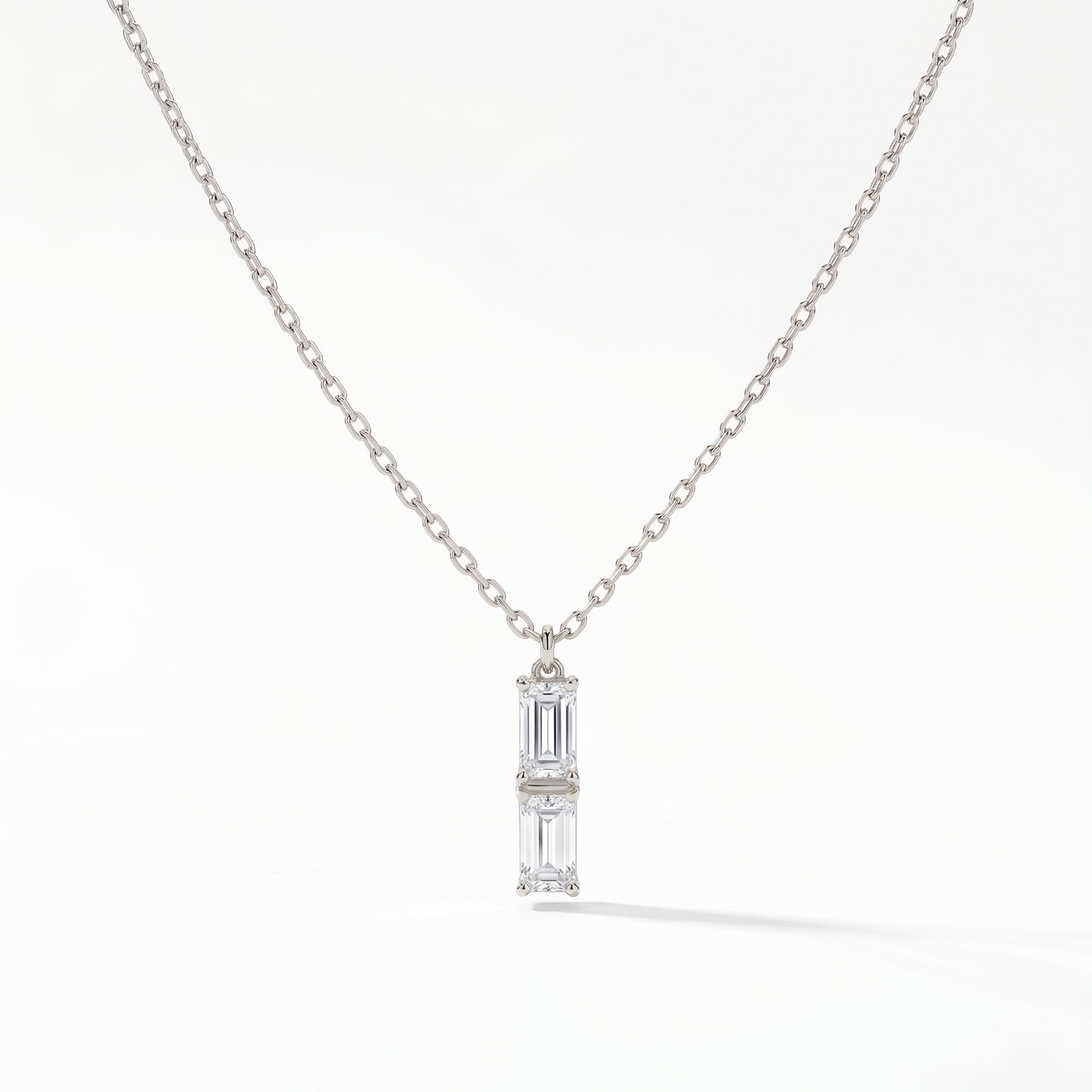 Vertica Necklace in Platinum | M Grace Jewelry