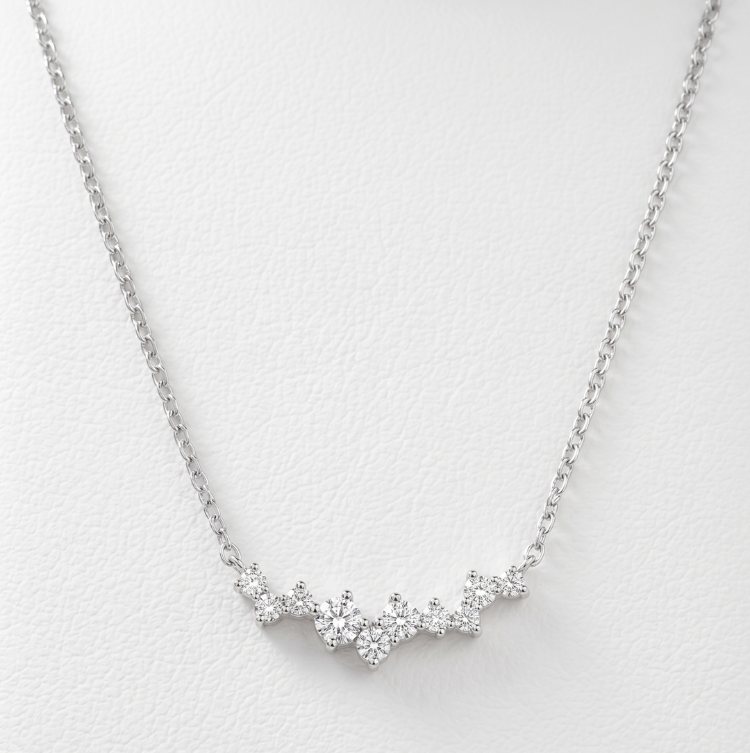 Diamond Whisper Necklace in Platinum | M Grace Jewelry