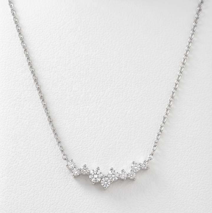 Diamond Whisper Necklace in Platinum | M Grace Jewelry
