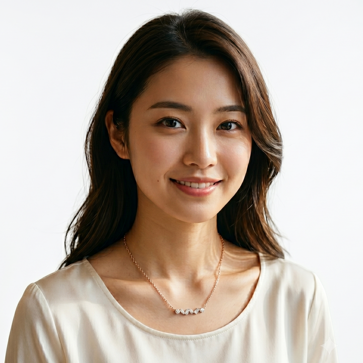 Symphony Diamond Necklace worn | M Grace Jewelry