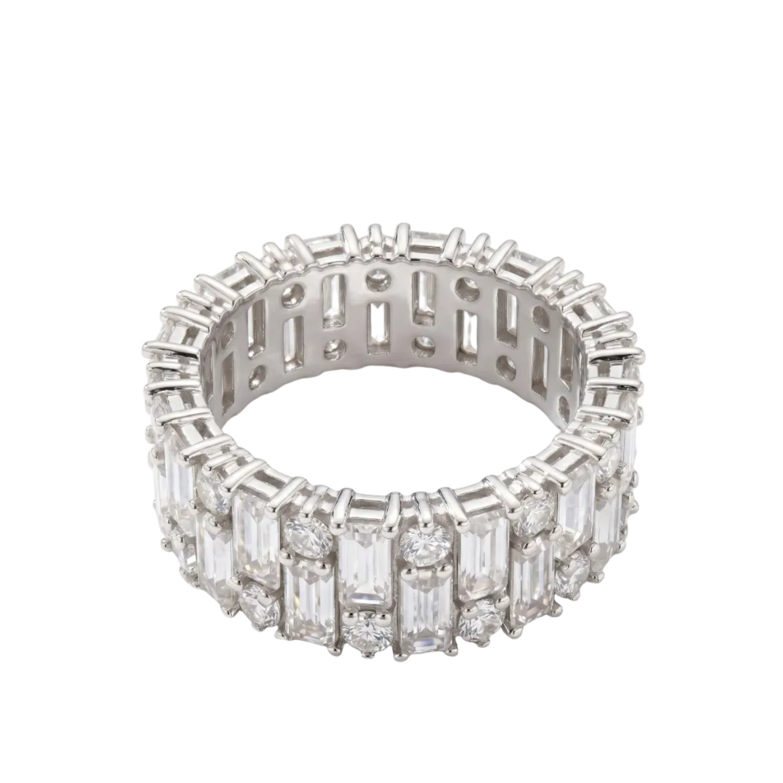 Lumière Cadence Eternity Ring in Platinum | M Grace Jewelry