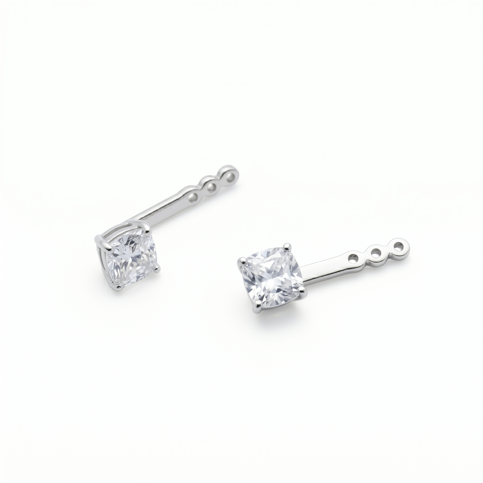 Cushion Back Pierce in Platinum | M Grace Jewelry