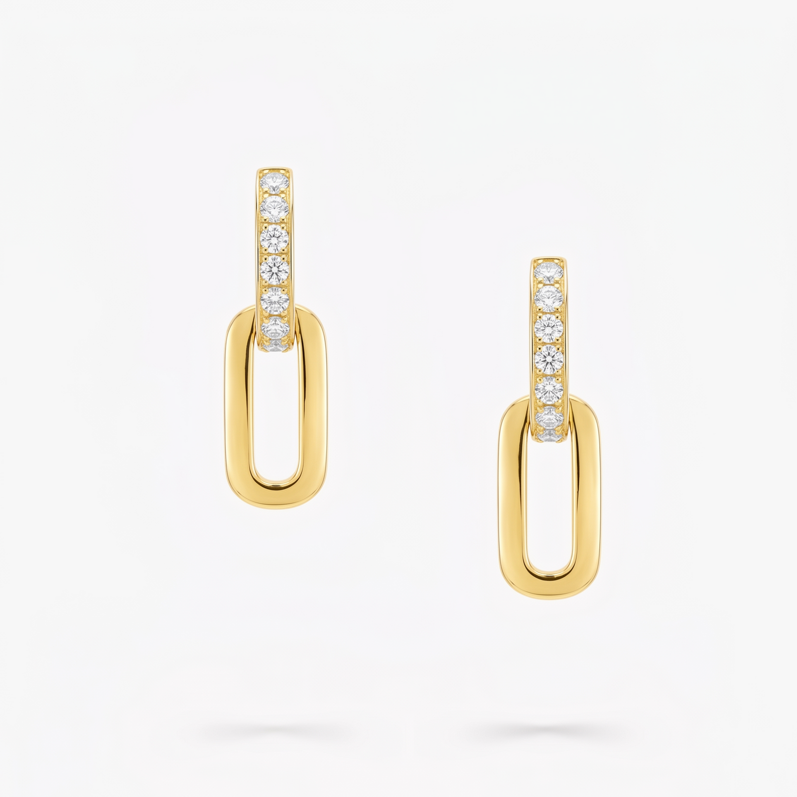 Élan Link Drops in 18K Yellow Gold | M Grace Jewelry