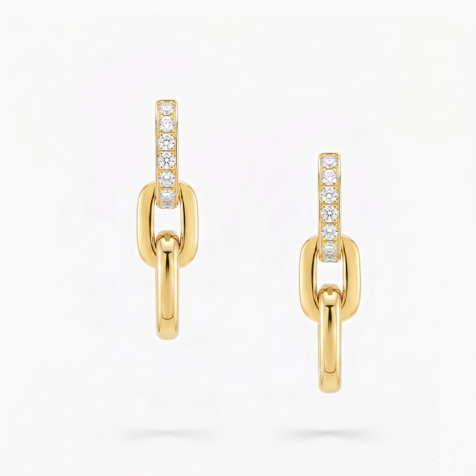 Élan Link Drops Plus in 18K Yellow Gold | M Grace Jewelry