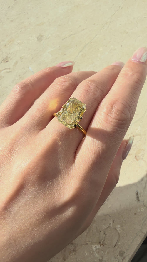 Fancy Intense Yellow Radiant Cut Diamond 